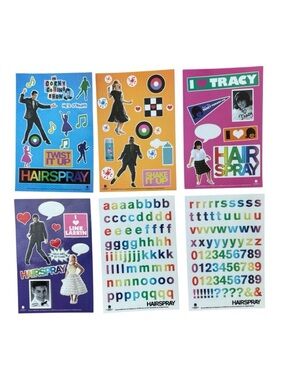 Hairspray The Movie Musical Film 2007 6 Pack Sticker Sheets